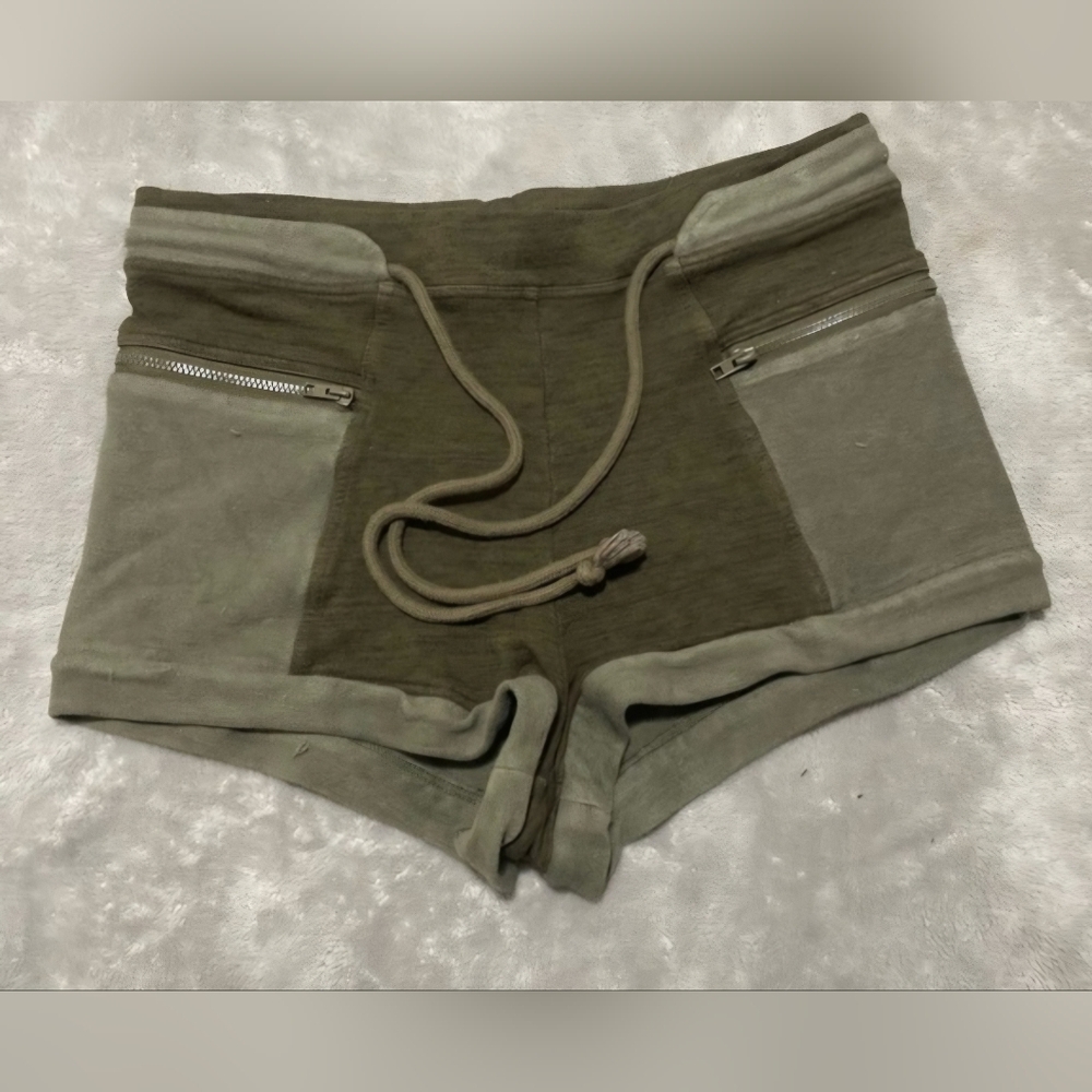 FP Free People Movement Olive Green Kyoto Shorts Sz M